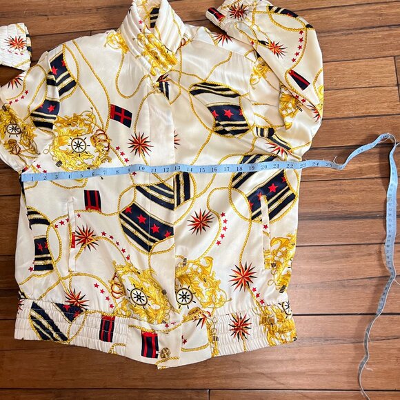 Vintage Silk bomber with Nautical theme - Picture 11 of 12